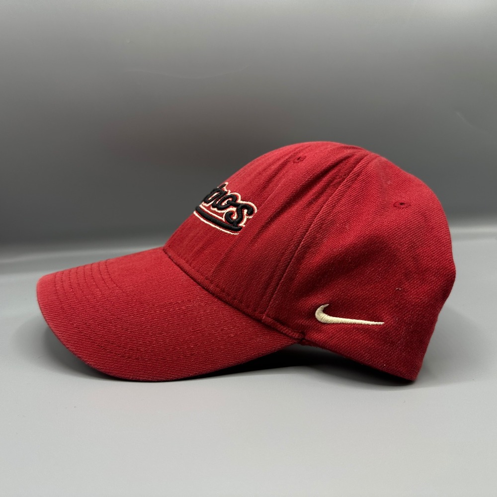VTG Nike Houston Astros Red Baseball Cap Embroidered Script Logo HO06 Mens Hat - Picture 3 of 7